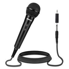 Shinco Handheld Mic, Cardioid Vocal Dynamic Microphone with 13ft Cable Black