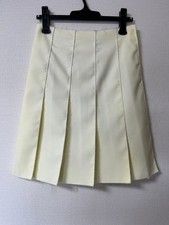 EMILIO PUCCI Light Yellow Pleated Skirt Size 34 Italy Geometric