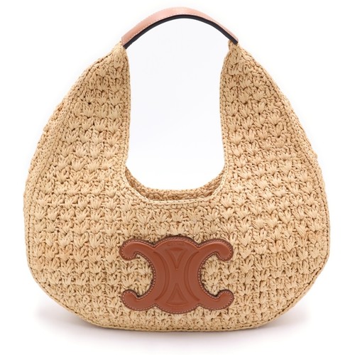 CELINE Classic Pannier Hobo Bag Handbag Tote Beige by Brown Used 0968fecfea0d019