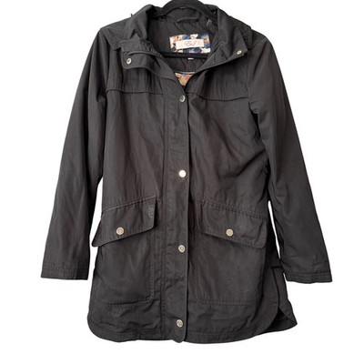 Eliza J Black Hooded Quilted-Lined Parka Jacket   Size Small Coat