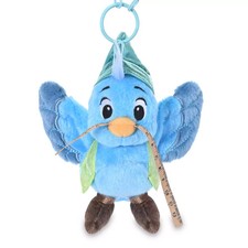 Disney Store Bluebird Plush Toy Keychain Blue Pearl Cinderella Japan US STOCK