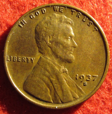 1937 S Lincoln Wheat Cent/Penny - XF Extremely Fine - Actual Coin B2648