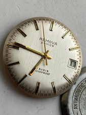 VINTAGE MEN WRIST WATCH PARTS MOVEMENT REMOVA PRINCE 17 RUBIS PUW 361 GERMANY
