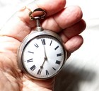 ANTIQUE STERLING SILVER C. LOWGANO VERGE FUSEE POCKETWATCH 1780-1810 — photo 2