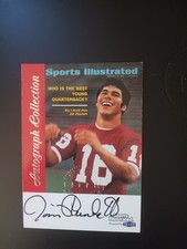 Jim Plunkett Signed Sports Illustrated Card