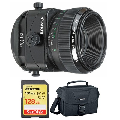Canon TS-E 90mm f/2.8 Tilt-Shift Lens  with BONUS 128GB Memory Card and Canon