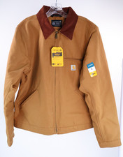Carhartt Detroit Jacket Duck Blanket Lined Brown Men  s Size M Relaxed NWT Read