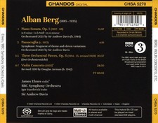 ALBAN BERG VIOLIN CONCERTO T NEW CD