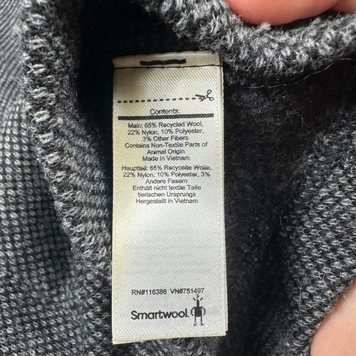 Felpa con cappuccio Smartwool Heritage grigio antracite trail full zip giacca piccola - Foto 10 di 16