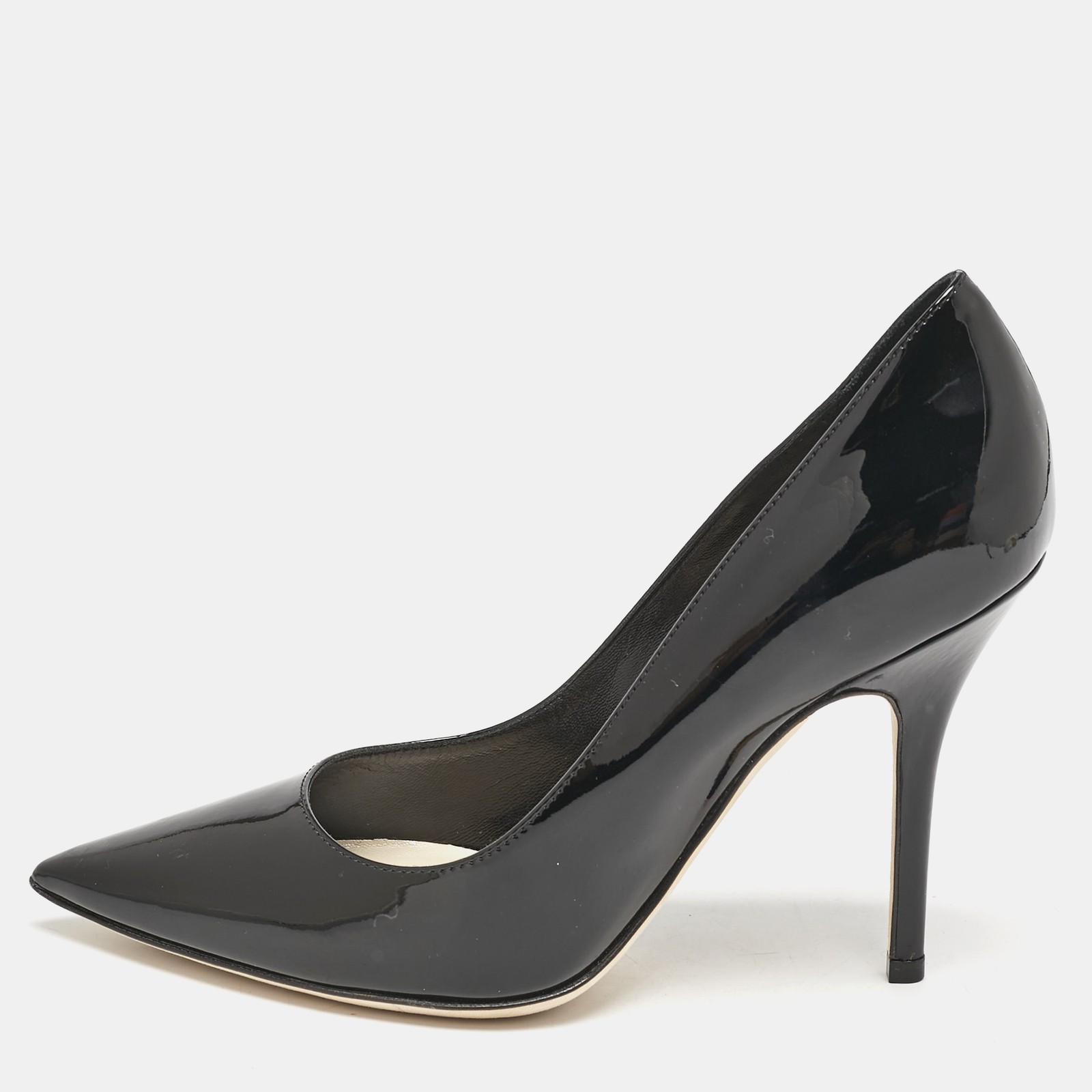 Dior Black Patent Leather Pointed Toe Pumps in Size 35.5