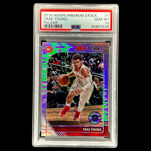 Trae Young 2019 Hoops Premium Stock PULSAR #1 PSA 10 Atlanta Hawks NBA GEM MINT - Picture 1 of 2