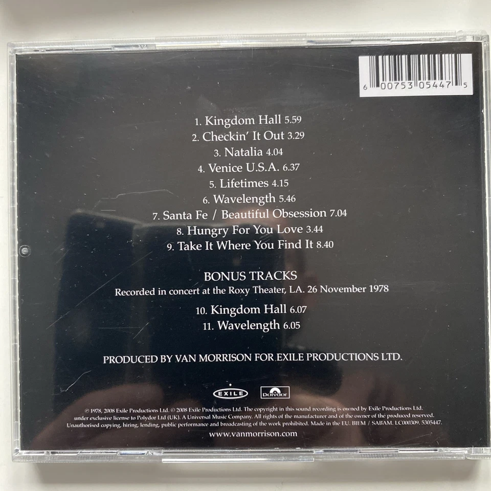 Van Morrison - Wavelength [1978] [Remastered/Bonus Tracks CD 2008) Like New cond - Image 2 of 4