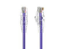 20ft Slim Cat6a 28AWG UTP Ethernet Network Patch Cable, Purple