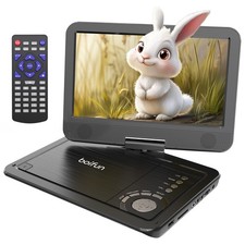 BOIFUN Portable DVD Player with Swivel Screen Region Free Remote Control Black