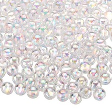 400pcs Acrylic Round Beads AB Colors 8mm Loose Craft Beads Transparent AB