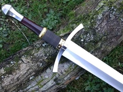 Hand Forged Carbon Steel Viking Sword Sharp Battle Ready Medieval Sword+Scabbard