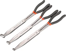 3 Piece 13 Inch Long Reach Pliers Set - Long Needle Nose Pliers Sets - Straight,