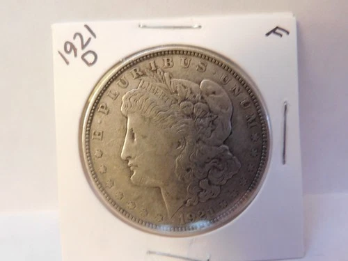 Beautiful 1921 D Morgan  Dollar, 90% Silver, Fine, Denver Mint