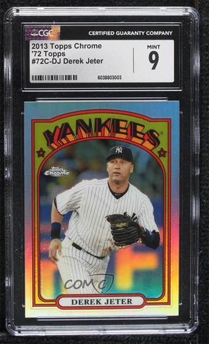 2013 Topps Chrome 1972 Topps Chrome Derek Jeter #72C-DJ CGC 9 Mint HOF