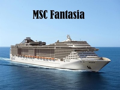 MSC Fantasia Kreuzfahrtschiff - Kühlschrankmagnet - großer Magnet - Mitbringsel Geschenk 