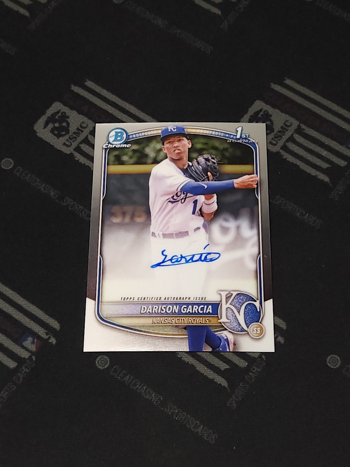 2025 Bowman Chrome Darison Garcia 1st Auto #CPA-DG Royals