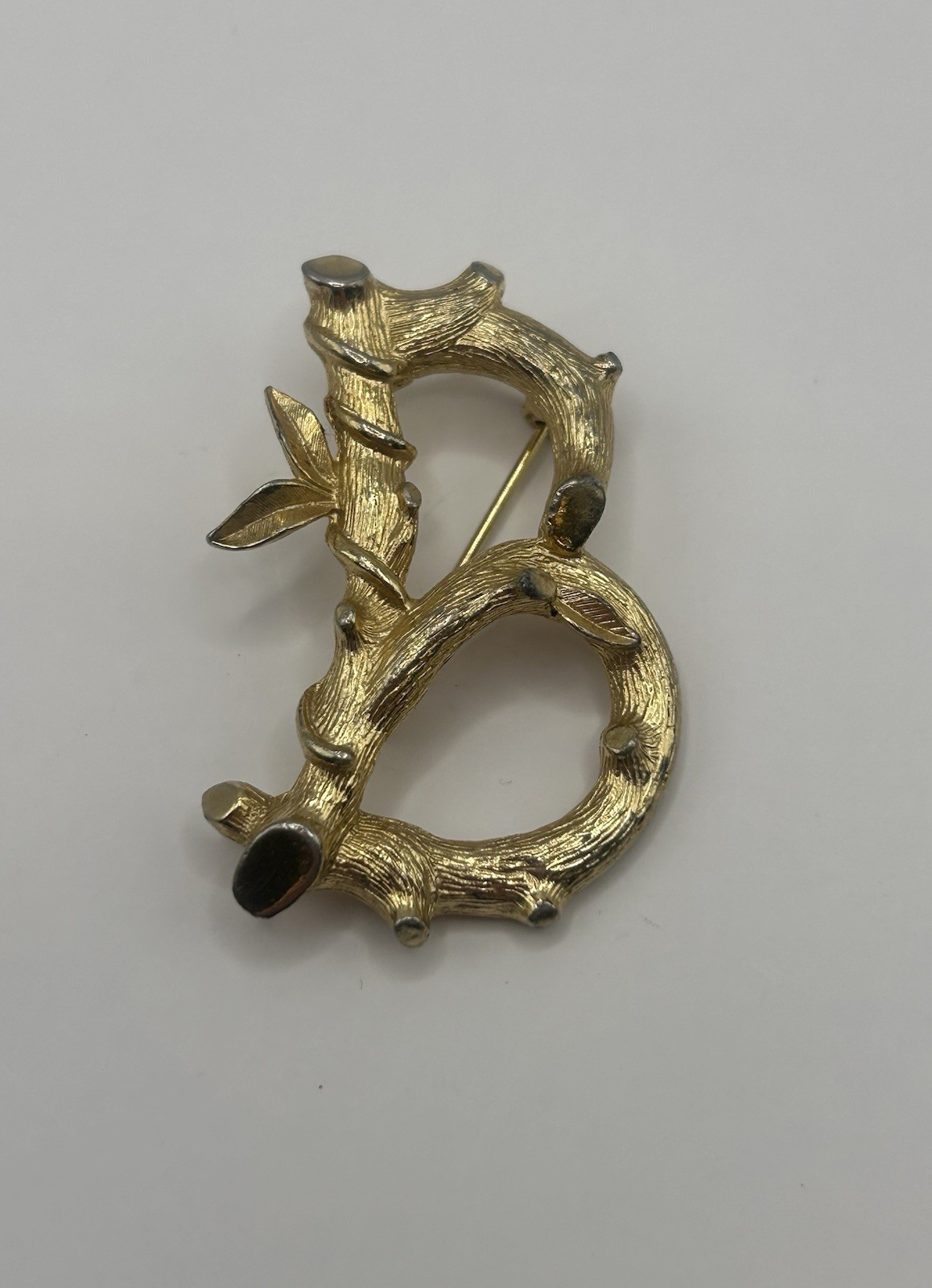 SARAH COVENTRY Brooch Letter “B” BAMBOO Initial P… - image 3