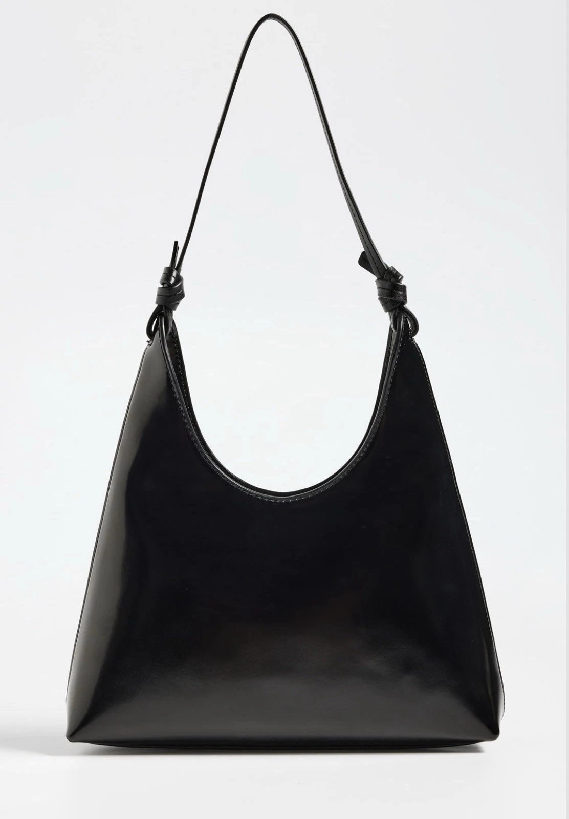 Borsa a tracolla STAUD Winona in pelle nera nuova con etichetta