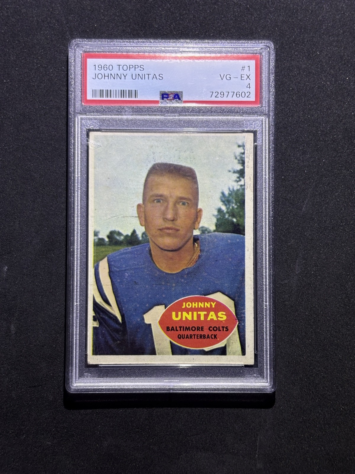 (PSA 4) 1960 Topps Johnny Unitas Card #1