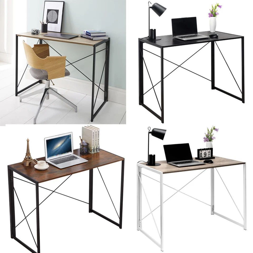 DIRECT ONLINE HOUSEWARE Folding Computer Desk Wooden Foldable Study Coffee Table Laptop Office PC MAC