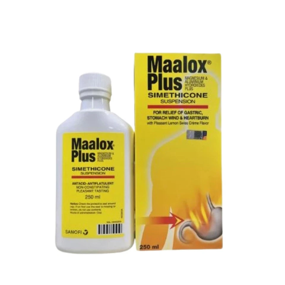 4X Maalox Plus Simeticona Suspensión Alivio de Gástrico, Viento Estomacal y Acidez Estomacal Foto 3 de 4