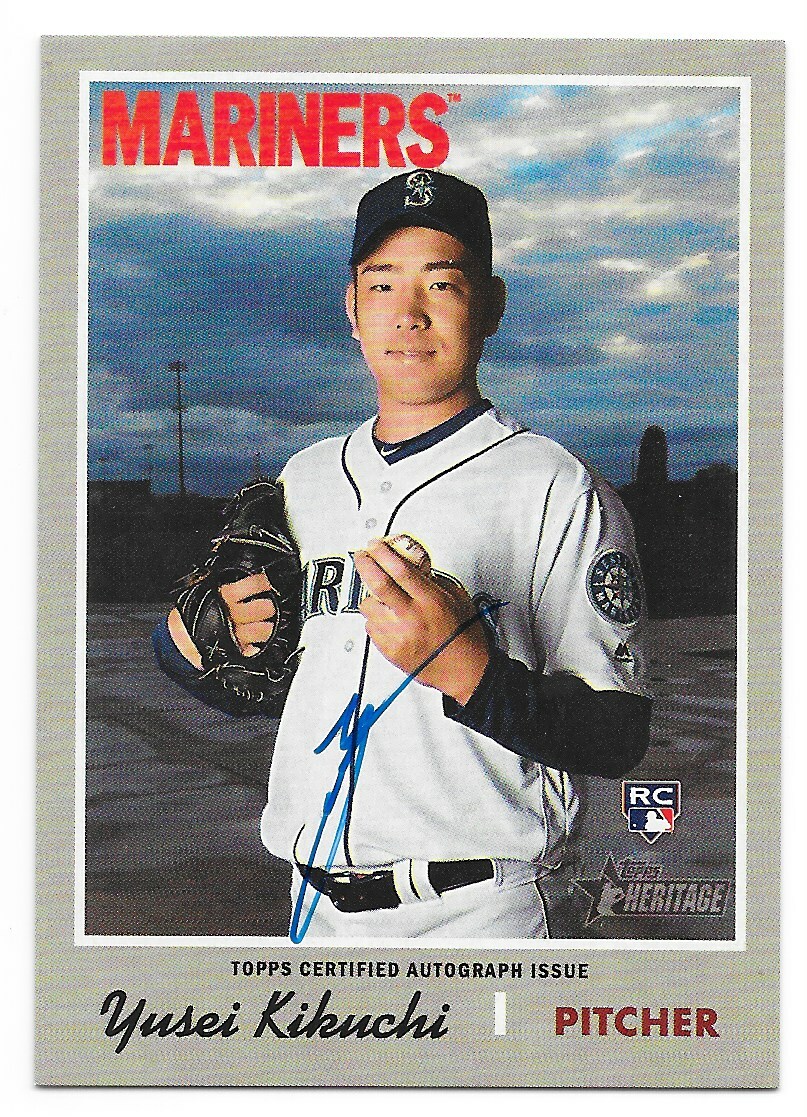 2019 Topps Heritage High Number YUSEI KIKUCHI RC  Real One Autograph Auto