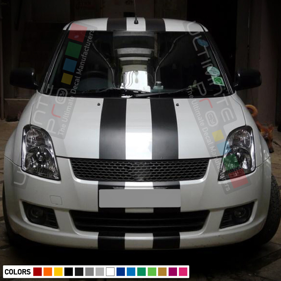 Sticker Decal Graphic Stripe Kit for Suzuki Swift 2004-2021 Sport Hood  Fender