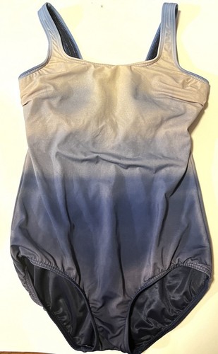 Lands End Damen Ombré Einteiler Badeanzug Größe 10 Schlankmacher schön mehrfarbig
