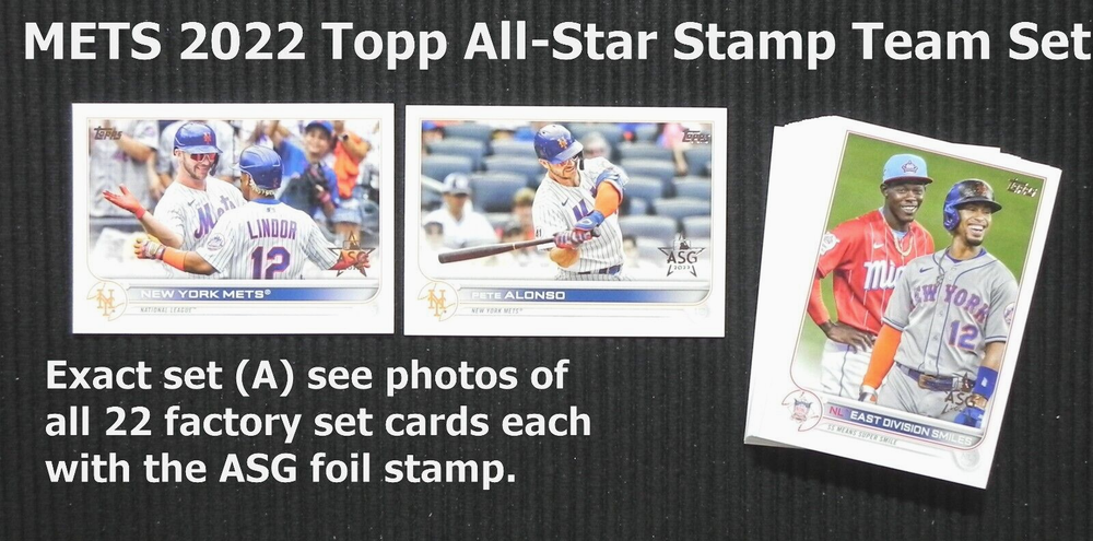 New York Mets 2022 Topps All Star Foil Stamp 22 Card Team Set _ Exact Set (A)