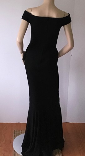 Abito con arricciacapelli Alexander McQueen nero a cascata (taglia 40) - $4175 - Foto 6 di 12