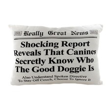 Good Doggie Throw Pillow 12" x 15.5" Dog Mom, Dog Dad - NWT