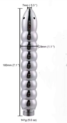 Stainless Steel Shower Nozzle EZ Anal/Vaginal Douche Enema  Cleansing Tips USA