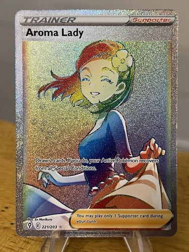 Aroma Lady (Secret) - SWSH07: Evolving Skies: #221/203, Pokemon TCG - Holofoil