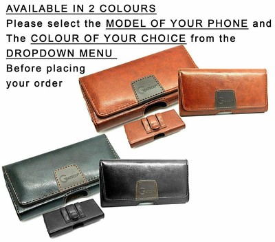 Gürtelclip Holster Tasche Etui Hülle Leder Halter Wildleder Int. für Handy XL