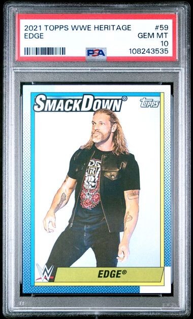 2021 Topps WWE Heritage #59 Edge Adam Copeland graded PSA 10 Gem Mint Pop 1