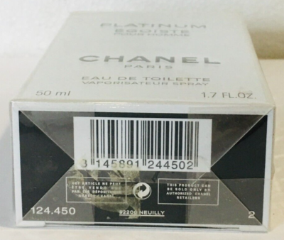 Egoiste Platinum Pour Homme Chanel for Men Eau de Toilette 50ml
