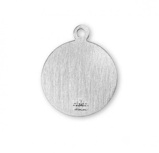 Sterling Silver Plated Round Medal Pendant St. Andrew 0.9in x 0.7in Pray for Us - Image 4 of 4