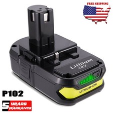 For Ryobi P102 18V ONE Lithium Battery P108 P104 P103 P105 P107 P109 Cordless