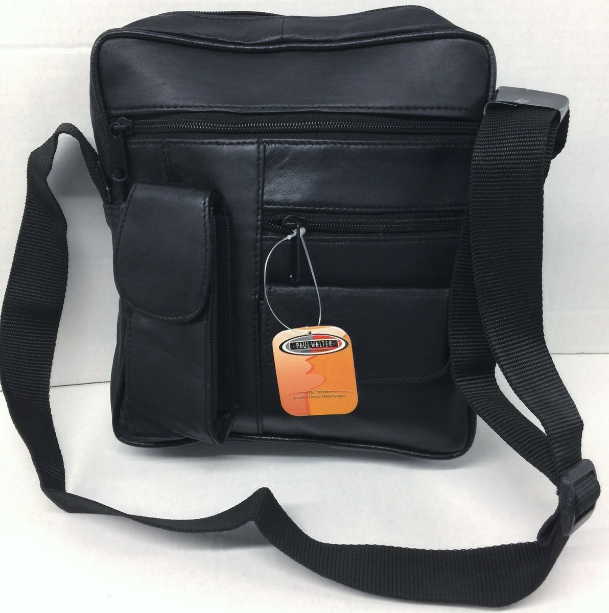 Leather Crossbody Messenger Bag Divider New Men Genuine Leather