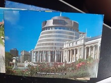 vintage new zealand postcard wellington parliament buildng