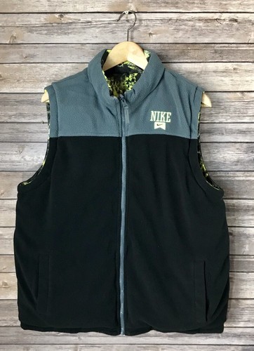 NIKE Boys REVERSIBLE Puffer Fleece Neon Green Yellow Winter Vest XL 13-15 Years - Picture 2 of 6