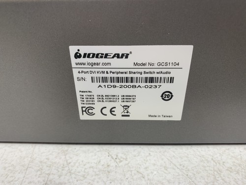 IOGEAR GCS1104 4-Port USB DVI KVMP Switch with Audio and Cables - Photo 7/8