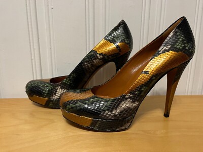 GUCCI Plateau Pumps BETTY Python Leder 40