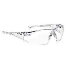 Bolle Rush Safety Glasses Clear Frame Clear Anti-Fog Lens ANSI Z87.1+