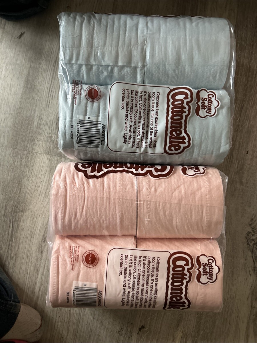 Vintage 1977 Cottonelle Blue & Red Pink Bathroom Tissue Toilet  display picture 1